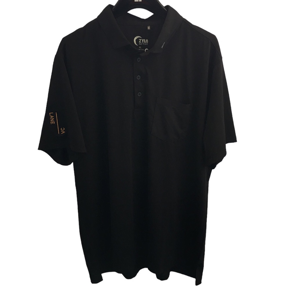 NEW Zyia mens front pocket shirt sleeve polo shirt
